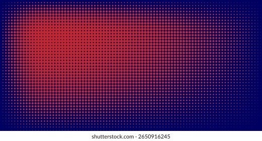 Fondo de punto azul rojo halftone cómic