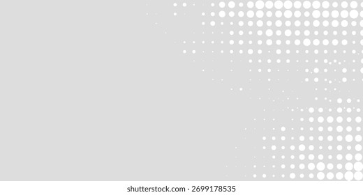 Fondo de textura de tecnología de luz de onda gris blanco. fondo de artes modernas de semitono. Ilustración vectorial eps10