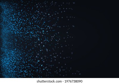 background from dots.  explosion of dots on dark background. data visualization.  vector