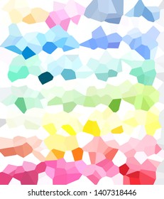 Background of dots pointillism in abstract style on white background. Geometric rainbowbackground.  