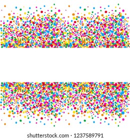 Background with dots with several colors with a white space to write in the middle