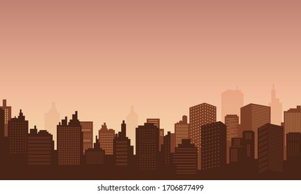 Background in the downtown with afternoon sky