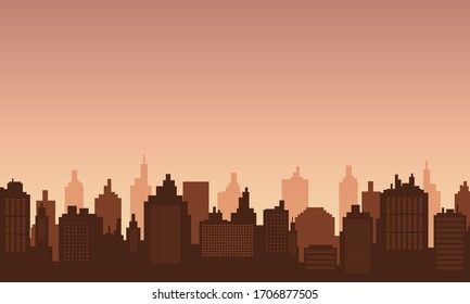 Background in the downtown with afternoon sky