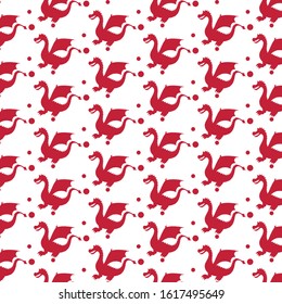 background with dragon figures and circles