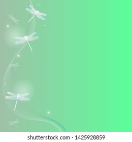 Background with dragonflies. Vector illustration.
