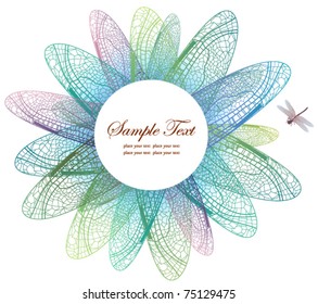 Background with dragonfly