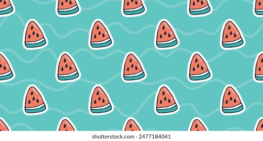 background. drawing. seamless pattern. the pattern. seamless. beach. Lemon. rest. Morata. watermelon. food. sweet. tasty.