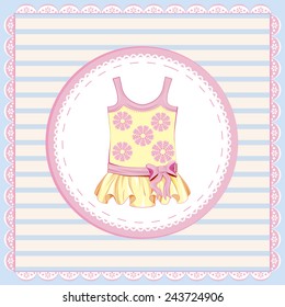 background with  dress for baby girl