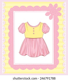 background with  dress for baby girl