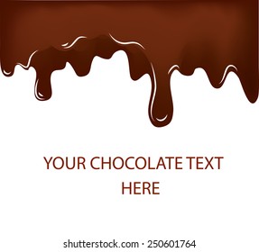 Background of dripping melted rich brown milk chocolate in a mouthwatering sensual food and candy backdrop dimensional illustration with copy space