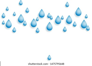 Background with dripping a rain. Vector illustration EPS10