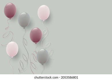 background of dull color balloon illustration