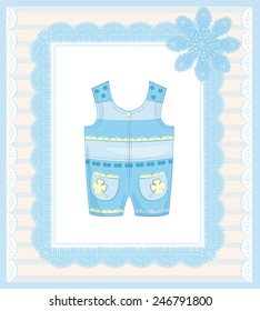 background with dungarees for baby 