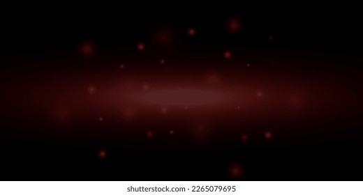 Background of dust particles with light on a black background. Vector illustration