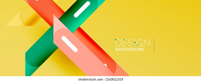Fondo de pantalla geométrico de líneas dinámicas de fondo. Dibujo vectorial de composición de bandas para fondo de banner de fondo o página de aterrizaje de papel pintado