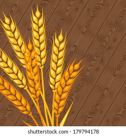 Background with ears of wheat.