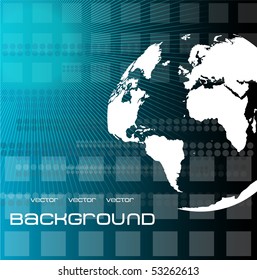Background with Earth, vector