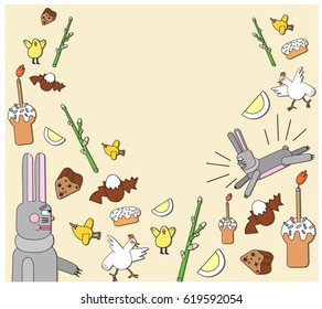 Background with Easter attributes.