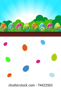 background with easter egg, vector for easter celebration