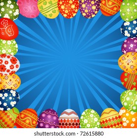 background with Easter eggs
