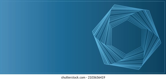 negocio de hexágono azul abstracto modificable en segundo plano