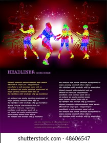 background with editable color silhouettes
