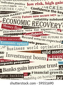 Background Editable Vector Design Of Newspaper Headlines About Economic Recovery