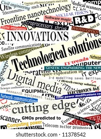 Background editable vector illustration of technological headlines