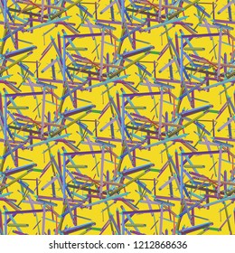 Background education multicolor pencil chaos seamless.