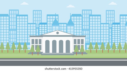 Background of educational building.