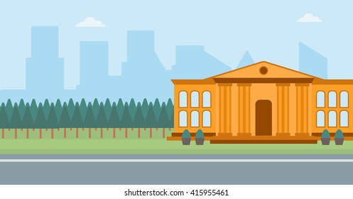 Background of educational building.
