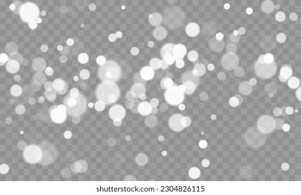 A background with the effect of glowing dust and bokeh lights. A Christmas background featuring shimmering dust, confetti, and sparks that create a sparkling effect. An overlay texture for your design