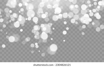 A background with the effect of glowing dust and bokeh lights. A Christmas background featuring shimmering dust, confetti, and sparks that create a sparkling effect. An overlay texture for your design