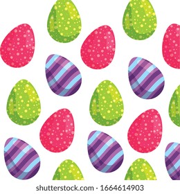 background of eggs easter decorated vector illustration design