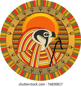 Background The Egyptian God Of Sun Ra In A Vector