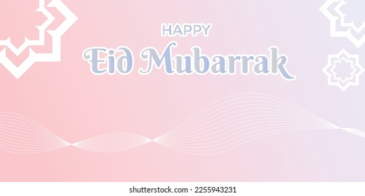 BACKGROUND EID WITH PINK PASTEL COLORS AND GRADIENT