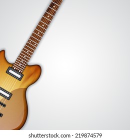 Background with electric guitar. EPS10 vector
