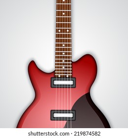 Background with electric guitar. EPS10 vector