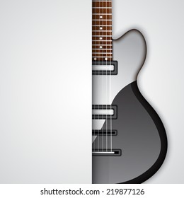 Background with electric guitar. EPS10 vector