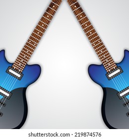 Background with electric guitars. EPS10 vector