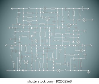 Background with an electrical circuit scheme