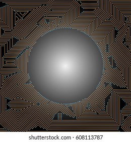 Background of electrical circuit. Vector illustration