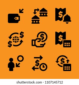 background, electronic, agreement and man icon set. Vector illustration for web and design.