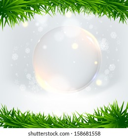 Background with elegant christmas ball. Eps 10. Vector illustration for your business presentation