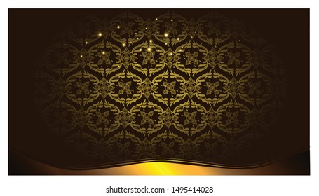 Background elegant creative Thai Pattern  gold modern.