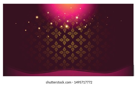 Background elegant creative Thai Pattern  pink modern.