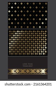Background elegant creative Thai pattern modern. Thai Painting, Luxuries Abstract Baclground. packaging. Ornate Damask flower ornament, Ideal for printing on fabric or paper for Wallpapers, Textile