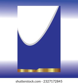 background with elegant design in gold line pattern with blue color blend