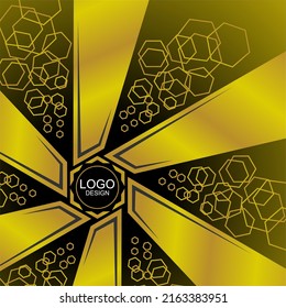 Hintergrund eleganter goldener Platz Logo-Banner-Design vektor