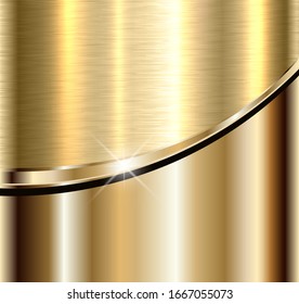 Fundo textura de metal de ouro elegante, ilustração vetorial.